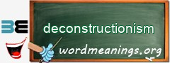 WordMeaning blackboard for deconstructionism